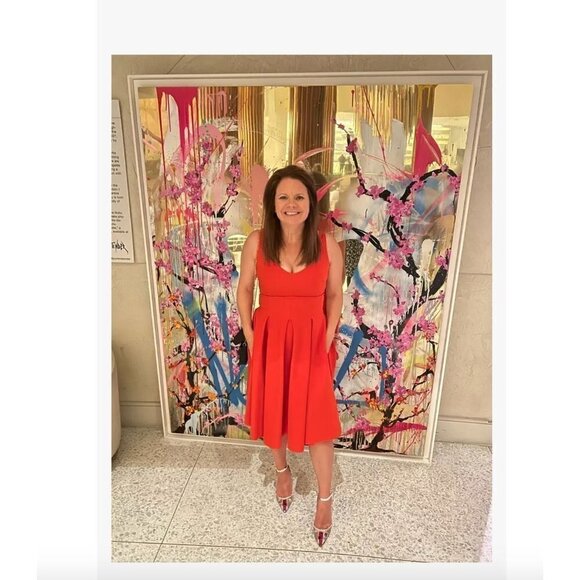 La Petite Robe di Chiara Boni Corie Dress Orange Womens Size 42 US 6 - Picture 14 of 15